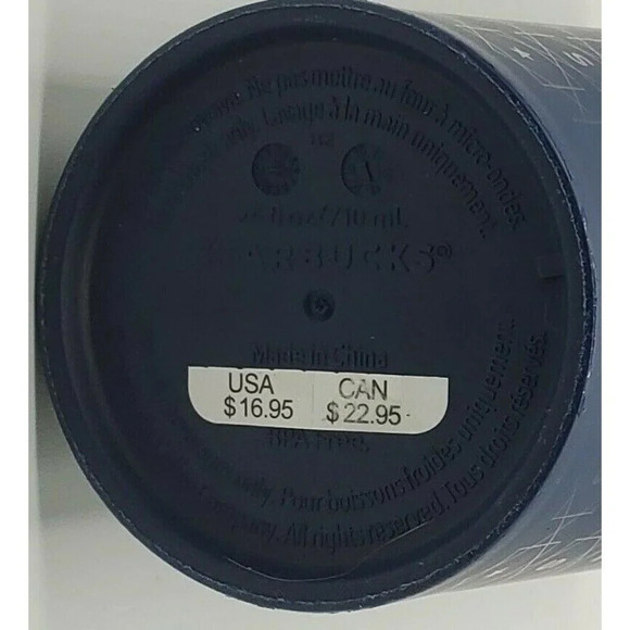 STARBUCKS Matte Navy Blue S and Star Pattern LOGO - Picture 10 of 10